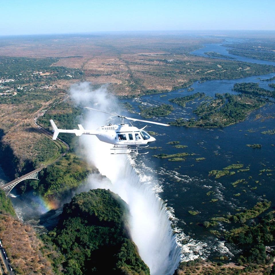 Powerful Zambezi river water near Victoria Falls.