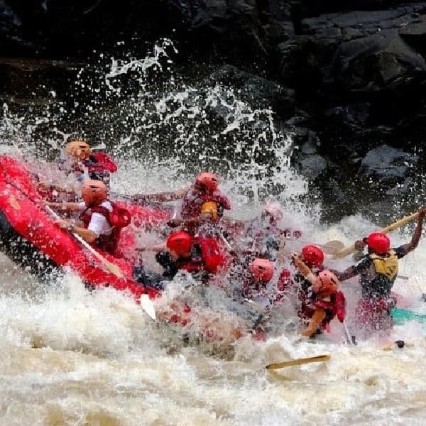White-water rafting in the Batoka Gorge.